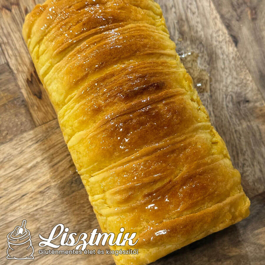 Croissant Loaf - szeletelhatő, réteges vajas kenyér - gluténmentes, tejmentes, kukoricamentes, tojásmentes és vegán - LisztMIX LEVELES MIX