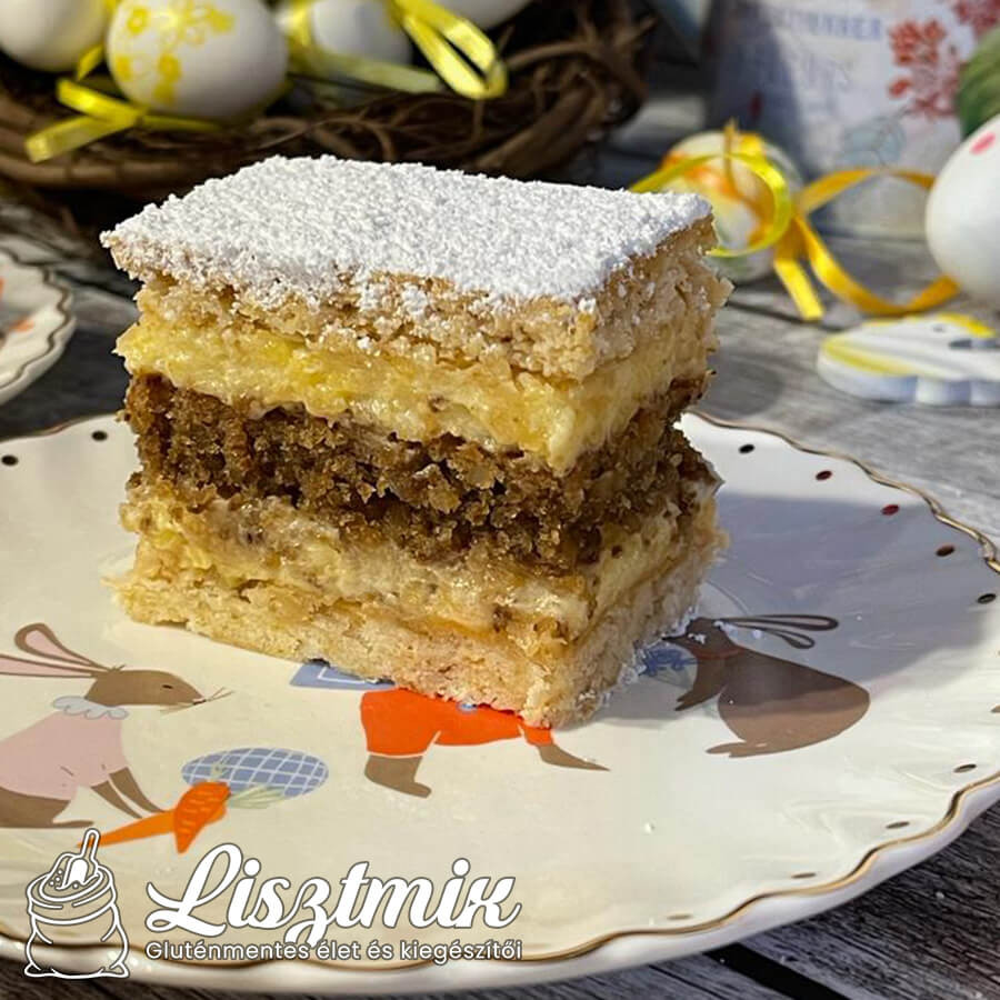 Gluténmentes diós krémes