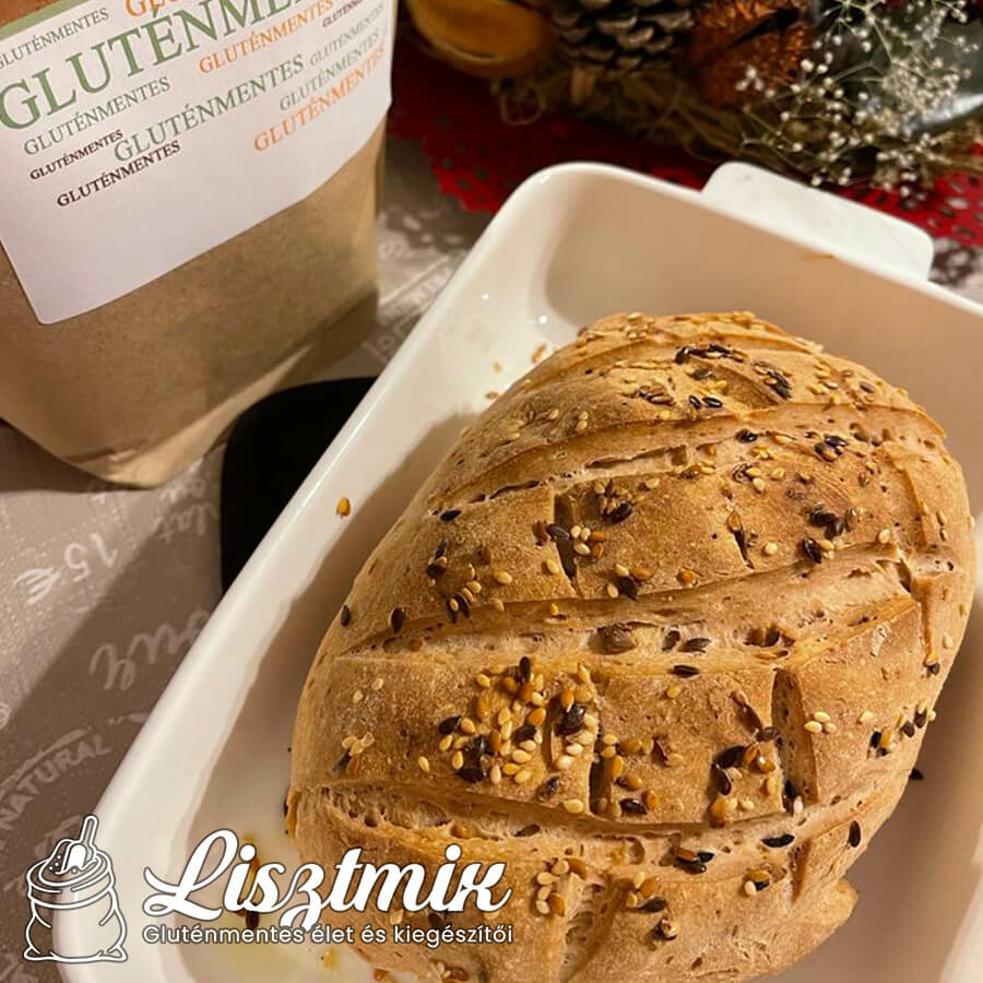 Gluténmentes kenyér a Lisztmix vegán liszt használatával 
