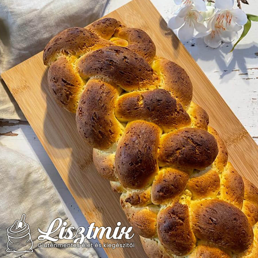 Húsvéti fonott kalács recept a Lisztmix vegán lisztkeverék használatával
