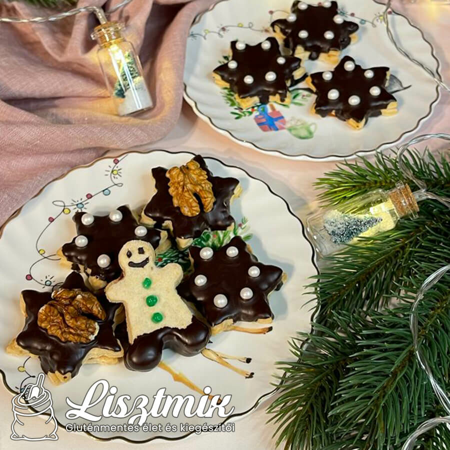 Gluténmentes karácsonyi linzer a LisztMIX OMLÓS MIX használatával
