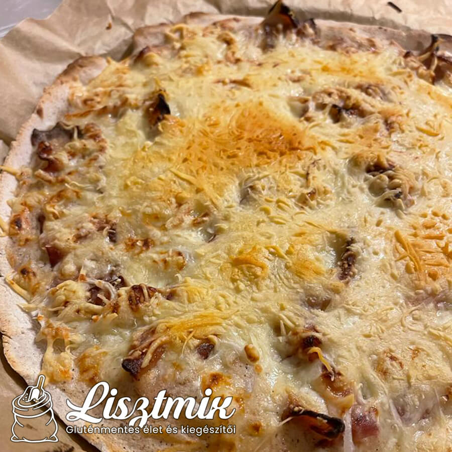 Gluténmentes pizza a Lisztmix vegán liszt használatával 