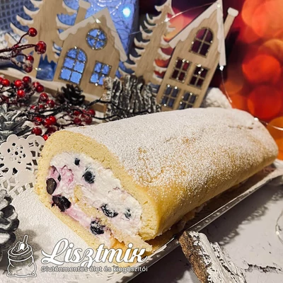 Áfonyás piskótarolád gluténmentesen