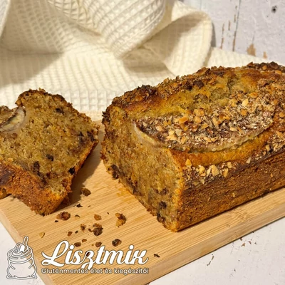 Gluténmentes banánkenyér felturbózva
