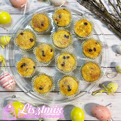 Húsvéti narancsos-túrós-mazsolás muffin recept