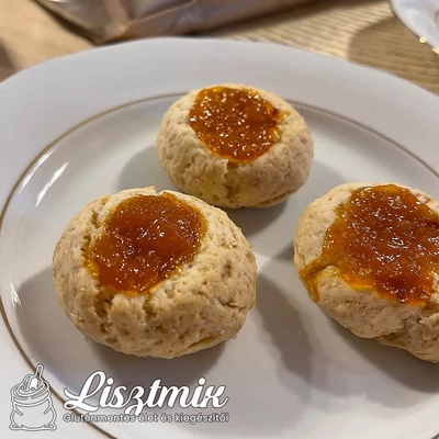 Gluténmentes lekváros aprósütemény