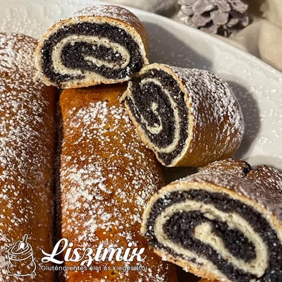 Gluténmentes mini mákos bejgli