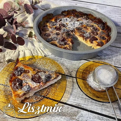 Gluténmentes krémes szilvás pite