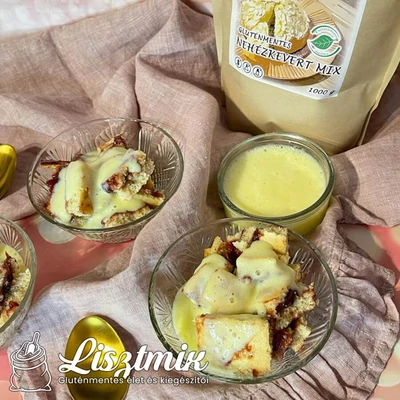 Lekváros piskótakockák vanília szósszal