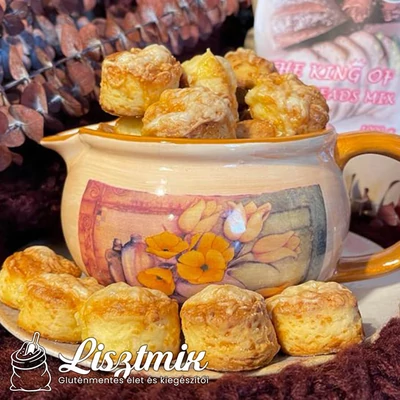 Sajtos-túrós pogácsa a The King of Breads MIX használatával