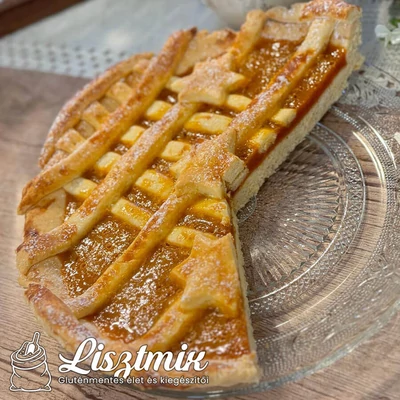 Sárgabaracklekváros rácsos pite