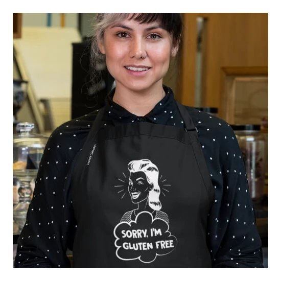 LisztMIX collection gluténmentes retro feliratú kötény