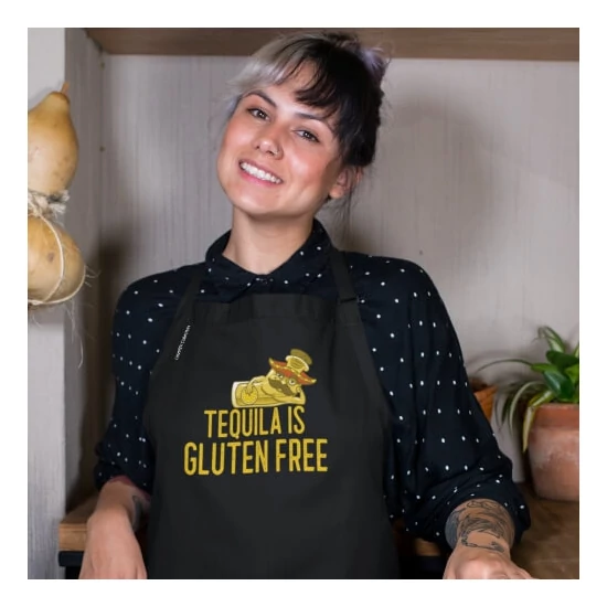 LisztMIX collection tequila is gluten free feliratú kötény