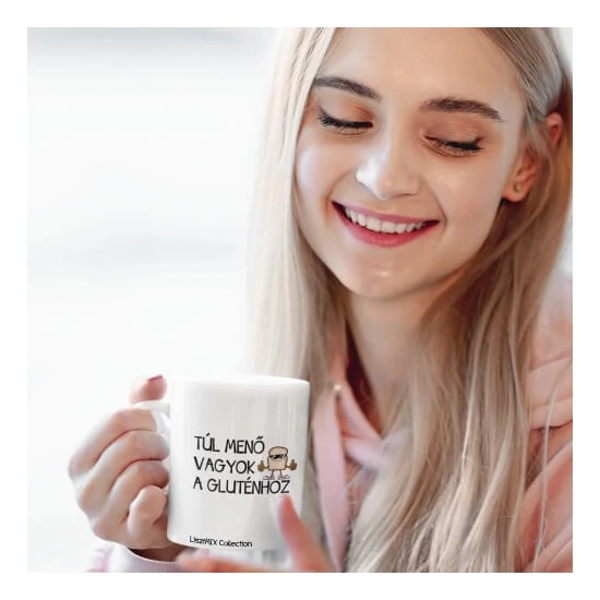 LisztMIX collection túl menő vagyok a gluténhoz feliratú bögre
