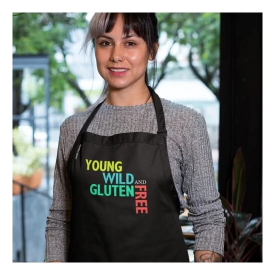 LisztMIX Collection young wild and gluten free feliratú kötény