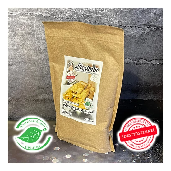 Gluténmentes palacsinta eritrittel édesítve. Lisztmix lisztkeverék használatával. 